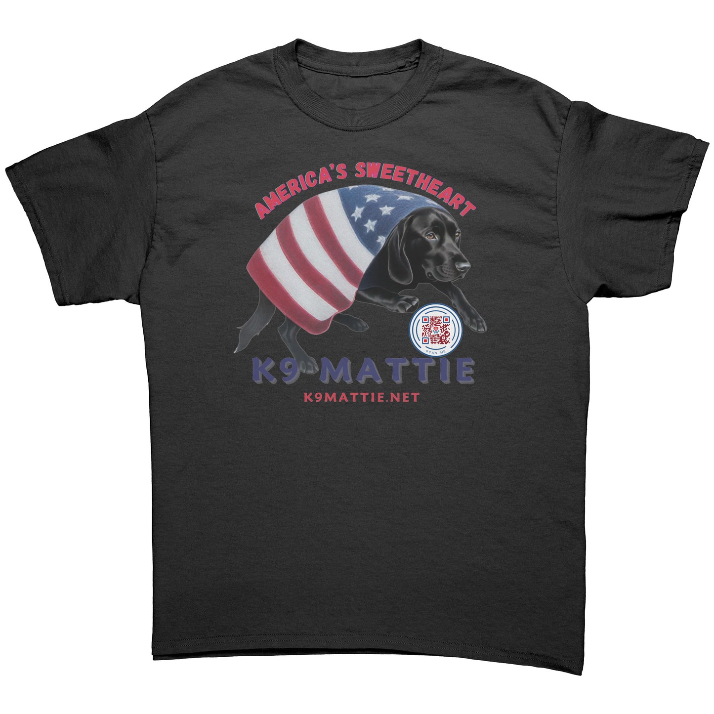 “America’s Sweetheart K9 Mattie” Hanes Unisex T-Shirt