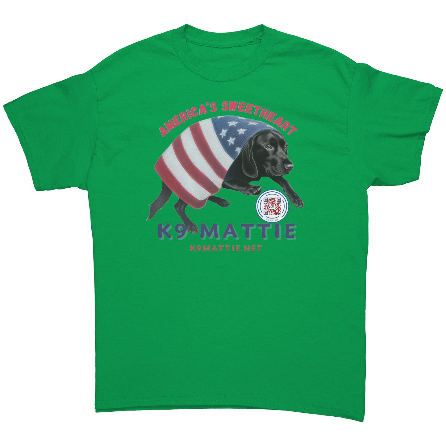 “America’s Sweetheart K9 Mattie” Hanes Unisex T-Shirt
