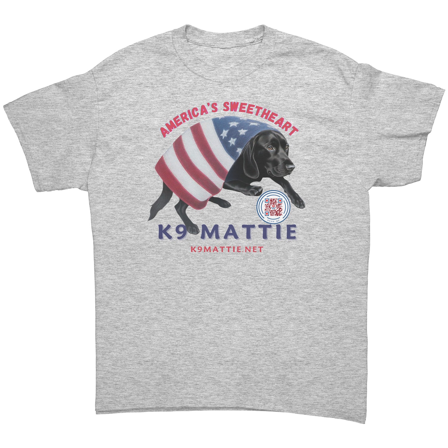 “America’s Sweetheart K9 Mattie” Hanes Unisex T-Shirt