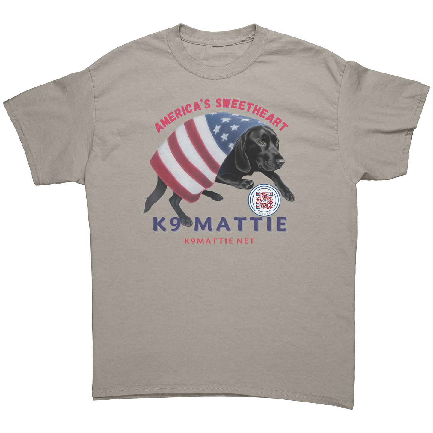 “America’s Sweetheart K9 Mattie” Hanes Unisex T-Shirt