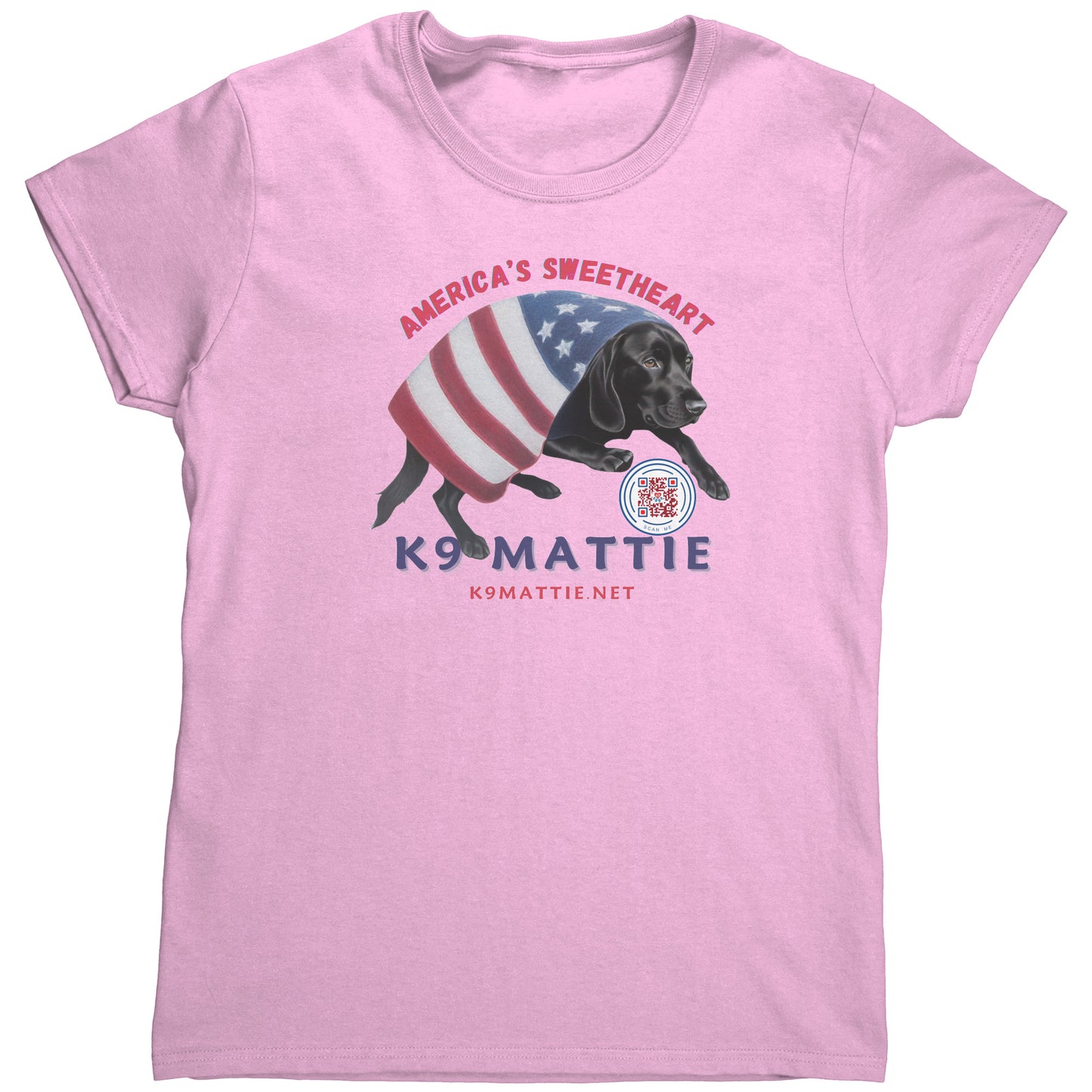 “America’s Sweetheart K9 Mattie” Women’s T-Shirt